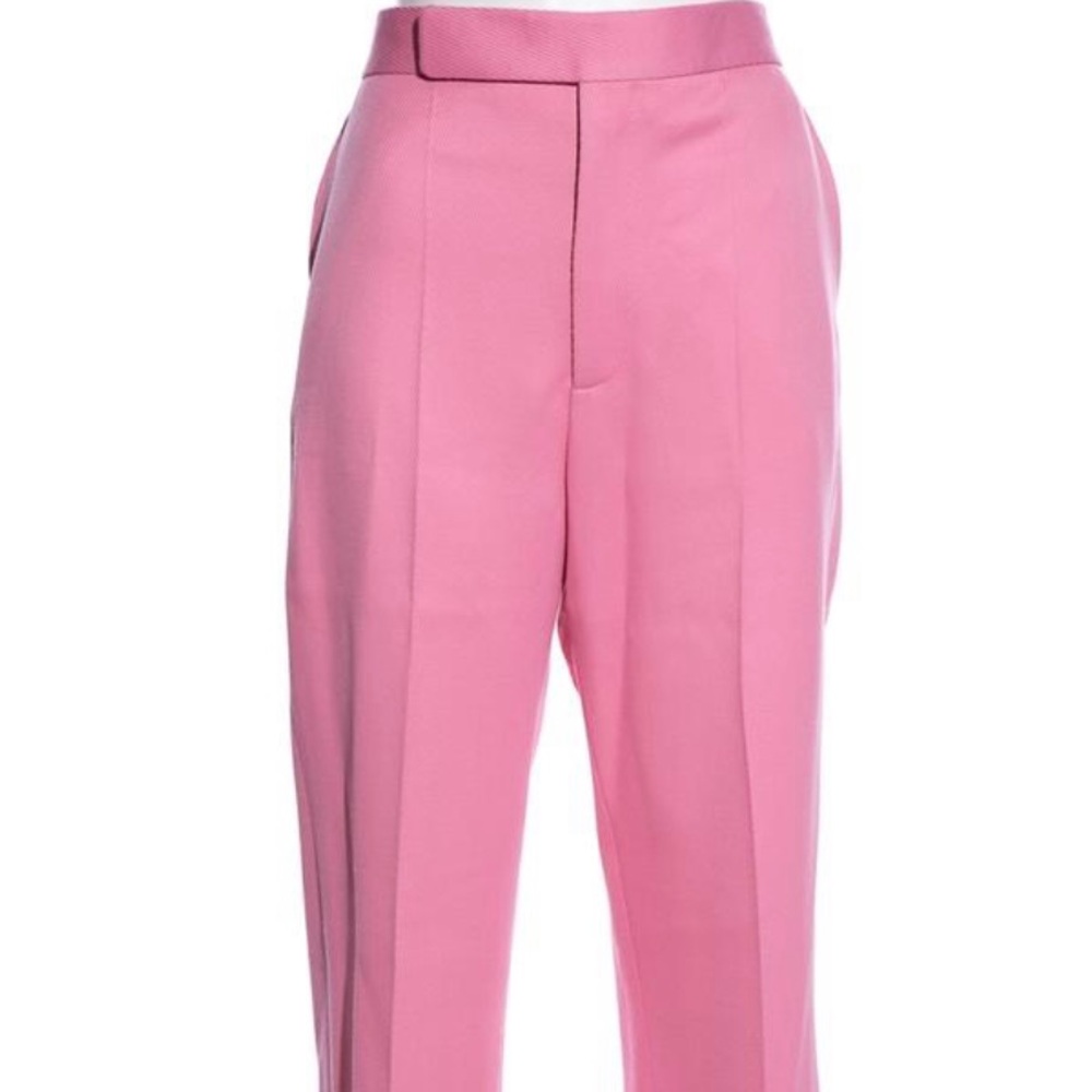 Céline Pink Virgin Wool High-Rise Pants